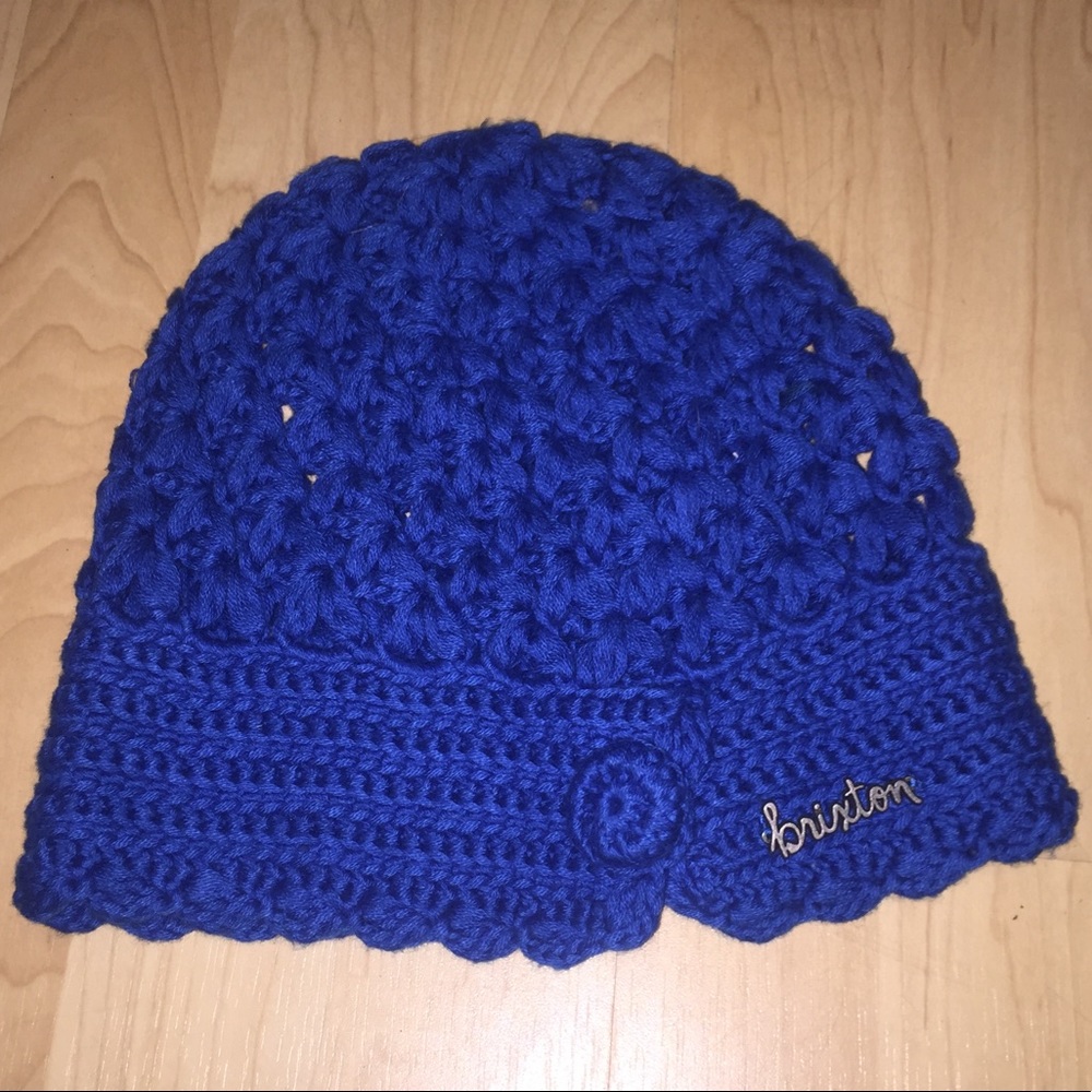Royal Blue Brixton Crochet knit beanie